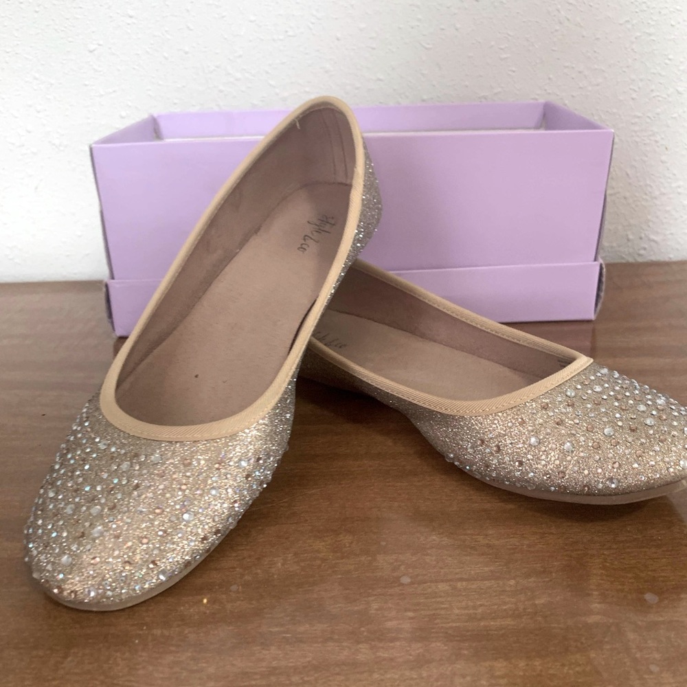Glitter Rhinestone Flats